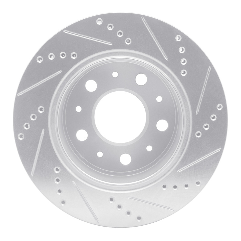 Ram Promaster 2500 Brake Rotor (1) - Rear Left - R1 Concepts - Drilled & Slotted - Silver - `14-`21